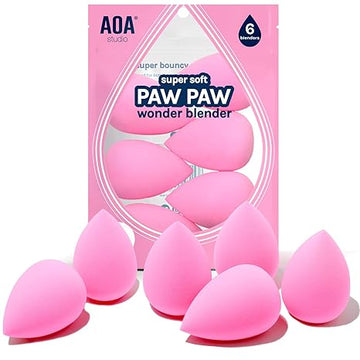 Collection makeup Sponge Set Latex Free and High-definition Set of 6 makeup Wonder blender For Powder Cream and Liquid, Super Soft Wonder Beauty Cosmetic