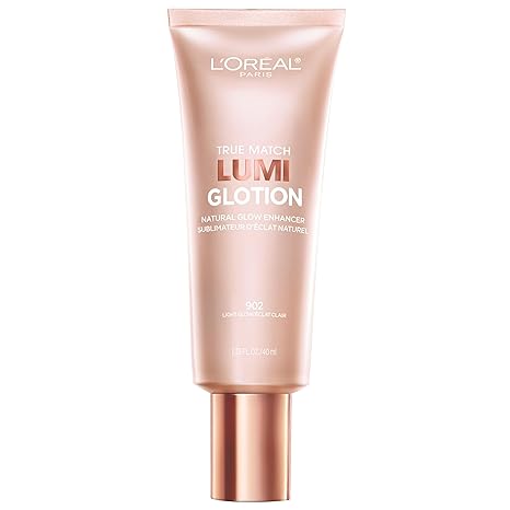 Paris Makeup True Match Lumi Glotion, Natural Glow Enhancer, Illuminator Highlighter, Bronzing Drops For a Sun-Kissed Glow, 902 Light